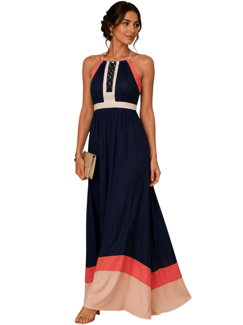 Brigitte Bailey Maxi Sundress Size M Cocktail Party Resortwear